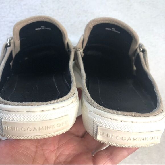 REBECCA MINKOFF SONIA SUEDE STUDDED SLIP ON MULE SNEAKER - Picture 9 of 13